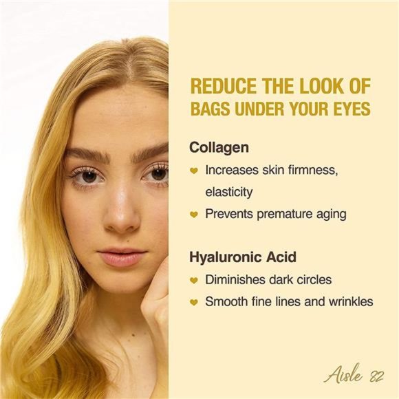 30 Pairs Under Eye Patches - 24K Gold Eye Mask - Under Eye Mask for Dark Circles - Picture 3 of 5